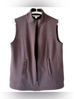 Pendleton Dark Brown Full Zip Vest Soft Fleece Lining Pockets Women’s Large